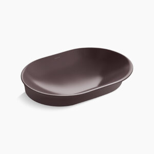 Vive™ Capsule - 545mm vessel basin without faucet hole in teakberry