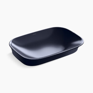Vive™ Geo - 550mm vessel basin without faucet hole in indigo
