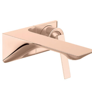 ModernLife Edge™ - Wall mount single-control basin faucet trim with valve in rose gold