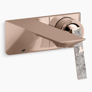 ModernLife Edge™ Deco - Single-control wall mount basin faucet trim in rose gold