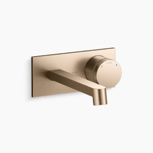 Components® - Wall mount single-control basin faucet trim with valve in brushed bronze