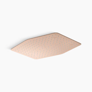 ModernLife Edge™ - Dual flow hexagonal 425mm x 330mm rainpanel in rose gold
