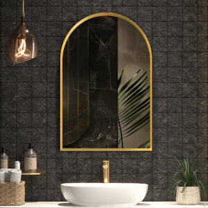 Archer® - 508mm x 813mm arch mirror in brushed gold