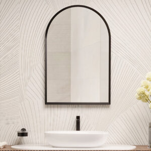 Archer® - 508mm x 813mm arch mirror in matte black