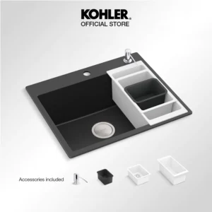 Colander, Chopping Board, Soaking Basket - Ladena™ Neoroc® 24” x 20” Single-bowl universal