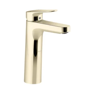 Accliv - Single-control tall basin faucet in french gold