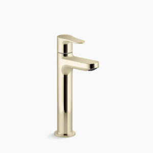 Accliv - Tall pillar tap in french gold