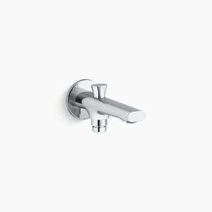 Bath spout with diverter in polished chrome
