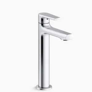 Tall pillar tap in polished chrome