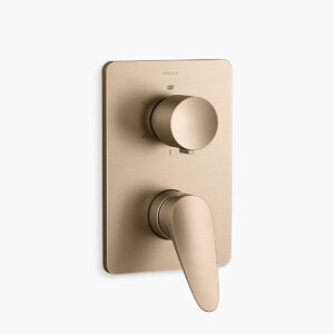 Fluence™ - AT360 recessed bath and shower valve and trim in brushed bronze