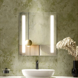 600mm x 700mm column lighted mirror