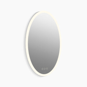 600mm X 900mm oval lighted mirror