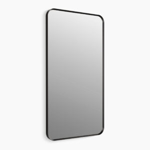 660mm x 1200mm rectangular mirror in matte black