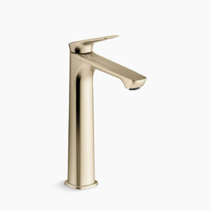 Engage™ - Tall pillar tap in french gold