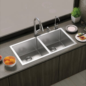 Strive™ double equal bowl kitchen sink with