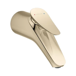 Fluence™ - Single-control wall mount basin faucet trim + valve in french gold