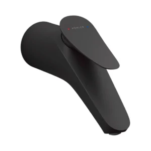 Fluence™ - Single-control wall mount basin faucet trim + valve in matte black