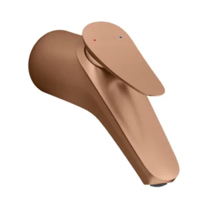 Fluence™ - Single-control wall mount basin faucet trim + valve in brushed rose gold