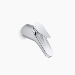 Fluence™ - Single-control wall mount basin faucet trim + valve in polished chrome