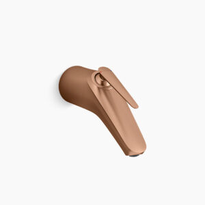 Fluence+™ - Single-control wall mount basin faucet trim+valve in brushed rose gold