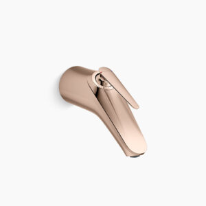 Fluence+™ - Single-control wall mount basin faucet trim+valve in rose gold