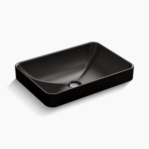 Forefront™ - 575mm rectangular vessel basin without faucet hole in black