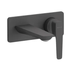Aleo+™ - Wall mount single-control basin faucet trim in matte black