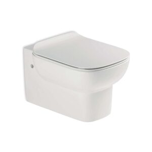 Replay™ - Wall hung toilet with Quiet-Close™ UF seat cover in white