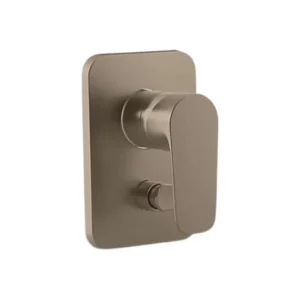 Aleo™ - Recessed bath and shower trim in brushed bronze