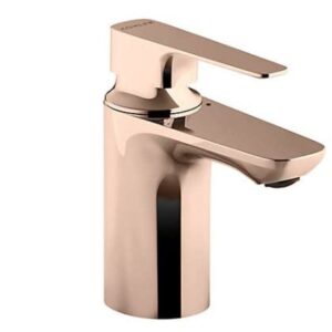 Aleo+™ - Single-control basin faucet without drain in brushed rose gold