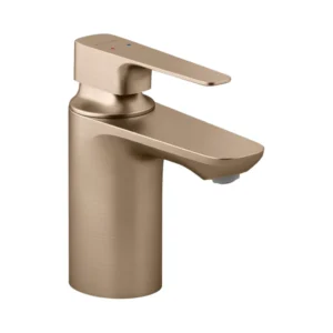 Aleo+™ - Single-control basin faucet without drain in brushed bronze