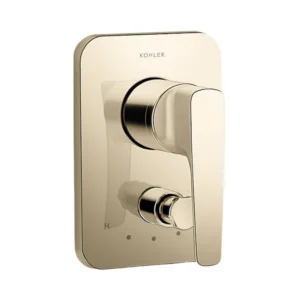 Aleo+™ - Aqua Turbo 235 Recessed bath and shower trim in french gold