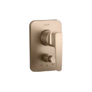 Aleo+™ - Recessed bath and shower trim with diverter in brushed bronze