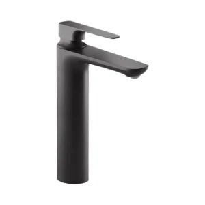 Aleo+™ - Single-control tall basin faucet without drain in matte black