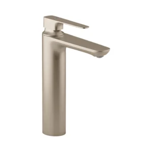 Aleo+™ - Single-control tall basin faucet without drain in brushed bronze