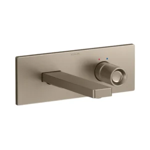 Composed™ - Wall mount single-control basin faucet trim in french gold