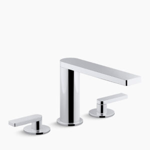 Composed™ - Deck-mount bath tub filler in polished chrome