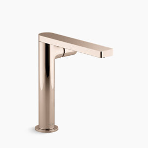 Composed™ - Single-control tall basin faucet without drain in rose gold