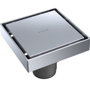 Cruz - Hidden square floor drain in polished chrome