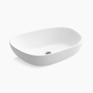 Kankara™ - 563mm vessel basin without faucet hole in white