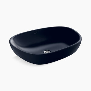 Kankara™ - 563mm vessel basin without faucet hole in Indigo