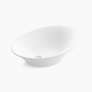 Veil® - 591mm vessel basin without faucet hole in white