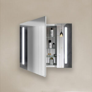 Verdera™ Mirror Cabinets - 866mm x 762mm two-door lighted mirrored cabinet