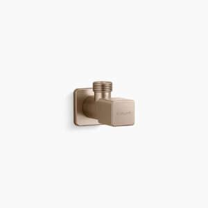 Complementary™ - Square angle valve in brushed bronze