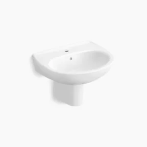 BrivePlus™ - 540 x 464 x 420mm half pedestal lavatory with single faucet hole