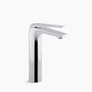 Avid™ - Single-control tall basin faucet with drain in polished chrome