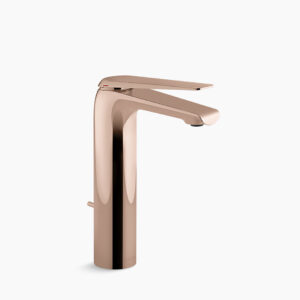 Avid™ - Tall single-control basin faucet in rose gold