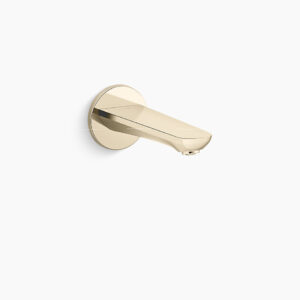 Bath spout without diverter in french gold