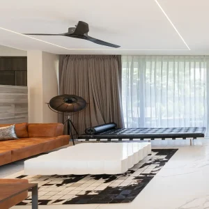 polished pgvt tiles in a luxury office area by Aquastilez Hyderabad