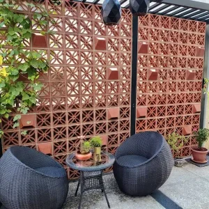 Earth toned terracotta bricks used in traditional and modern architecture